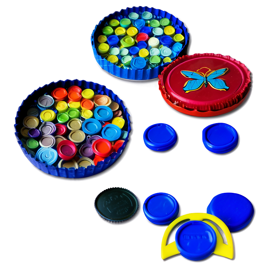 Craft Bottle Cap Assortment Png Low