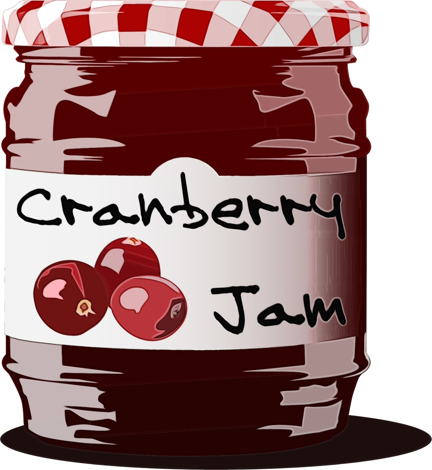 Cranberry Jam Jar Illustration