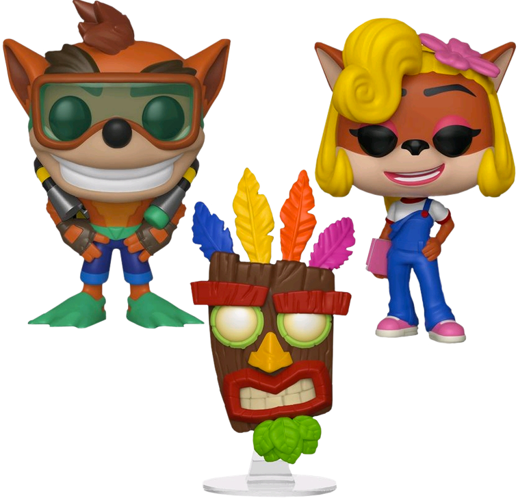 Crash Bandicoot Characters Figurines