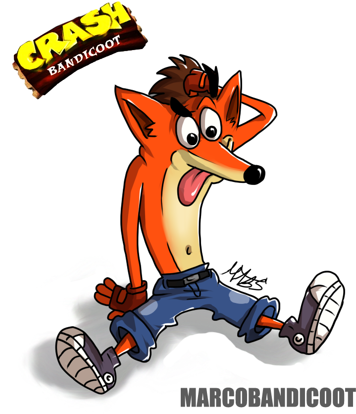 Crash Bandicoot Running Illustration