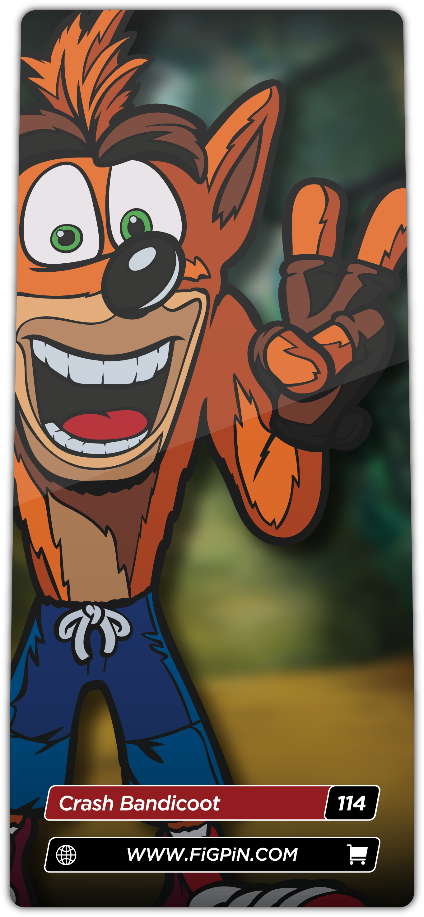 Crash Bandicoot Victory Pose Fig Pin