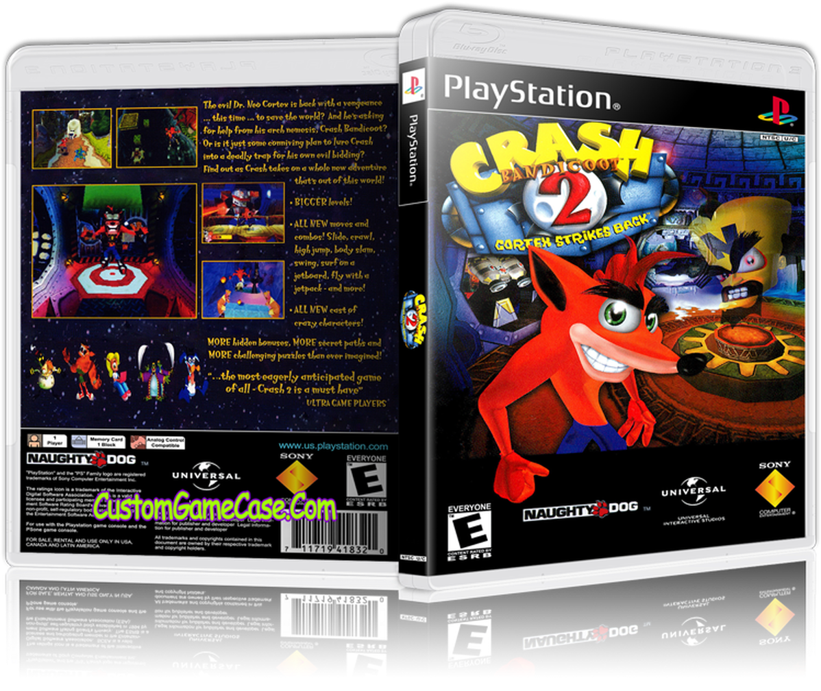 Crash Bandicoot2 Cortex Strikes Back Play Station Case