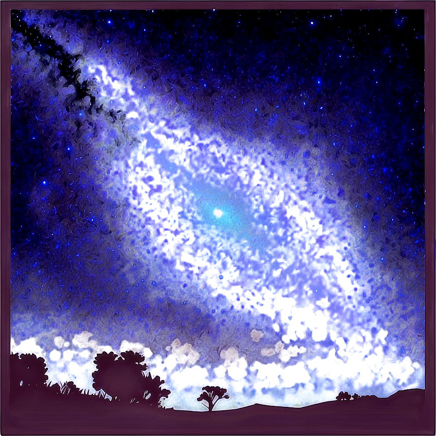 Crater Starry Night Sky Png Pjg