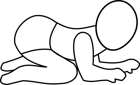 Crawling Baby Silhouette