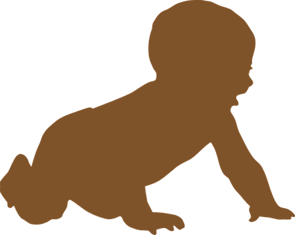 Crawling Baby Silhouette