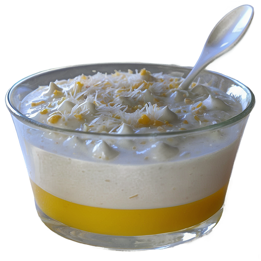 Creamy Coconut Jello With Mango Png Rvv26