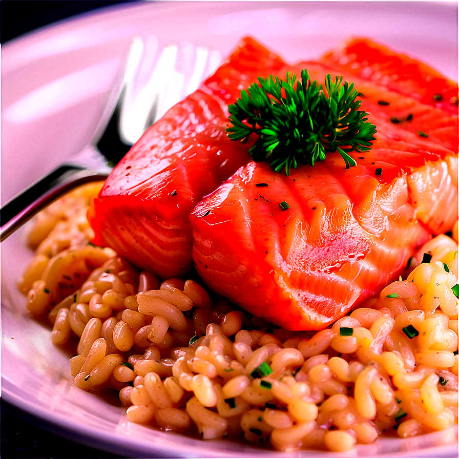 Creamy Salmon Risotto Png Yga