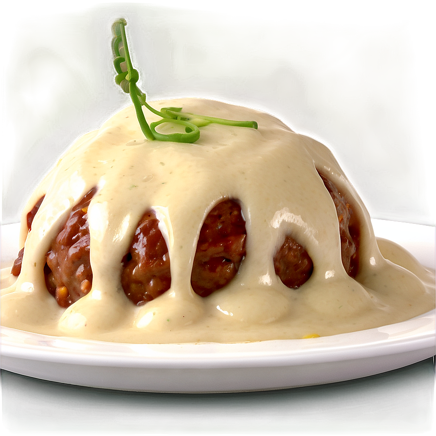 Creamy Sauce Meatballs Dish