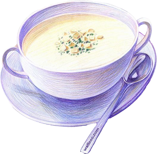 Creamy Soupin Purple Cup Illustration