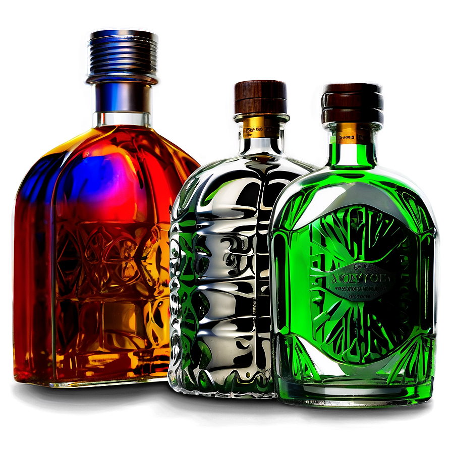 Creative Cocktail Liquor Bottle Png Sle