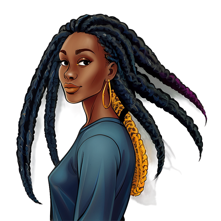 Creative Dreadlocks Coloring Png Nug80