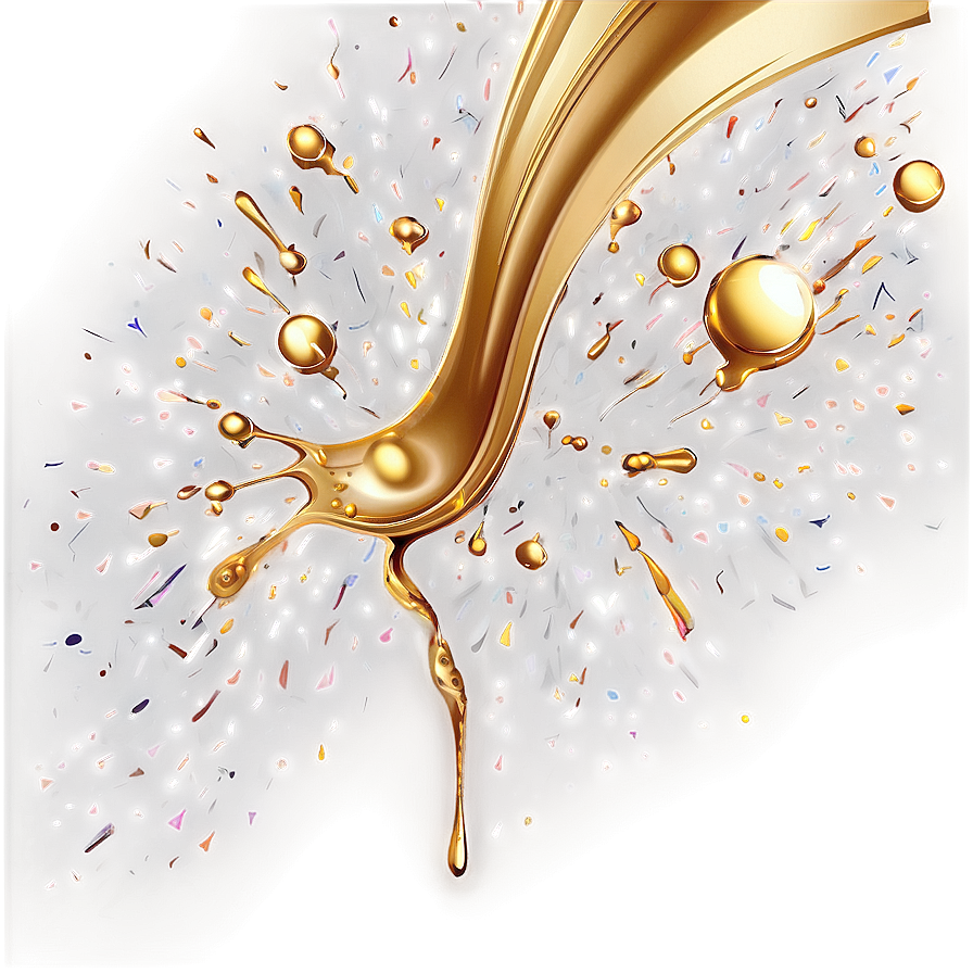 Creative Gold Splash Pattern Png Mun47