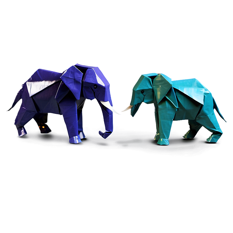 Creative Origami Elephant Png Hln36