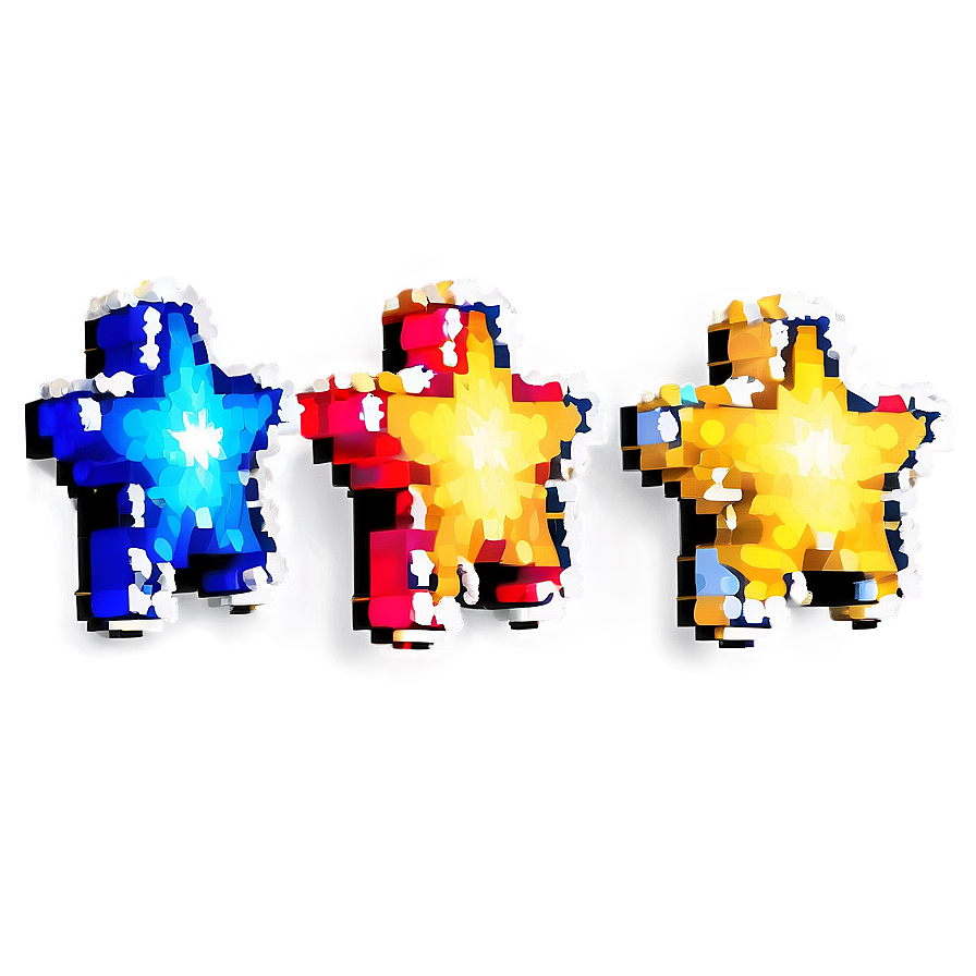 Creative Pixel Star Composition Png 06212024