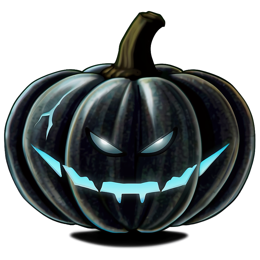 Creepy Black Pumpkin Design Png 06282024