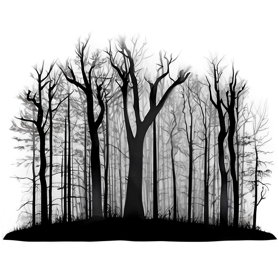 Creepy Dark Forest Png 28