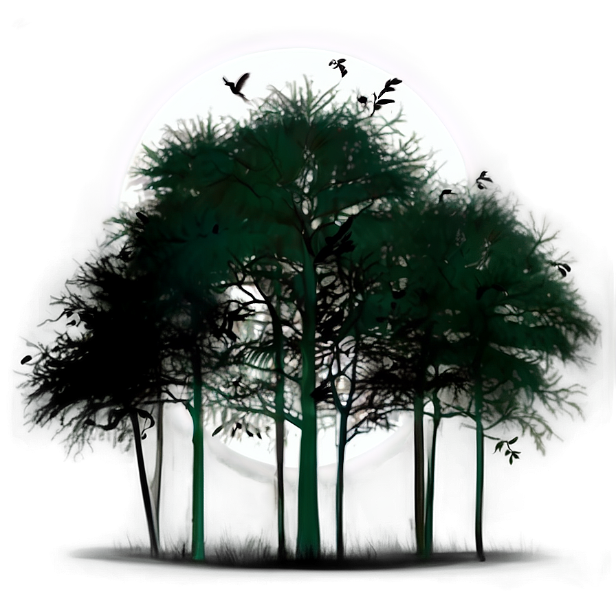 Creepy Dark Forest Png Hta