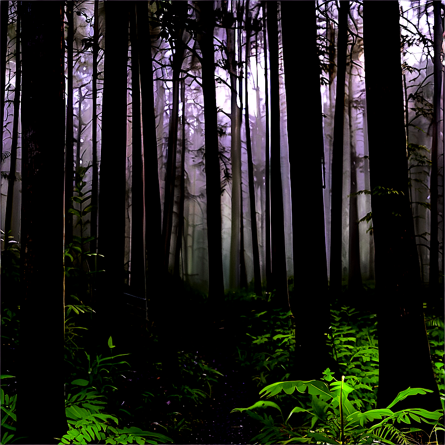 Creepy Dark Forest Png Xof