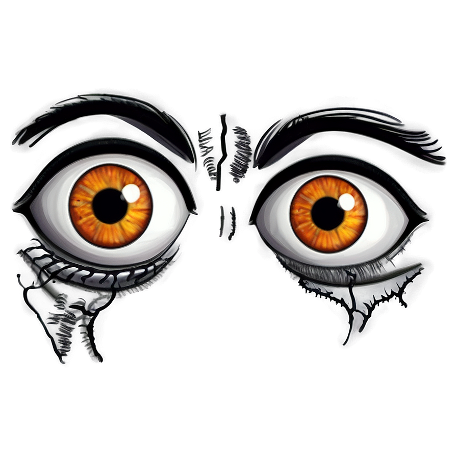 Creepy Eyes Illustration Png 05252024