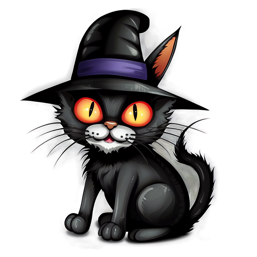 Creepy Halloween Cat Png 06202024