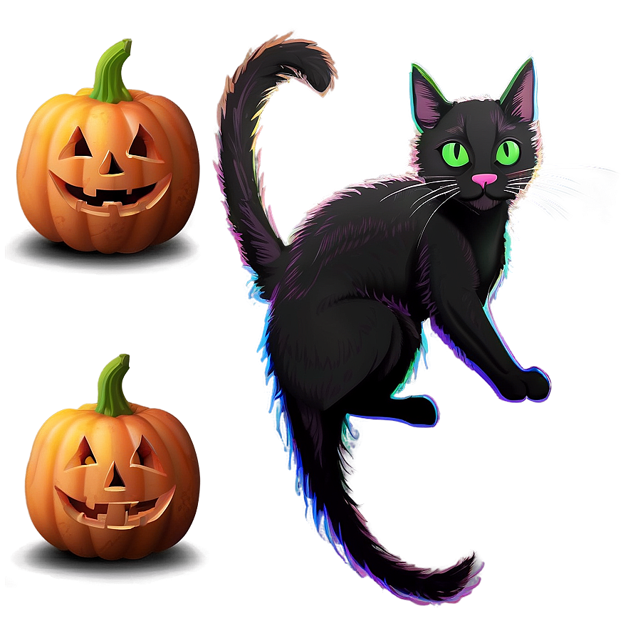 Creepy Halloween Cat Png 73