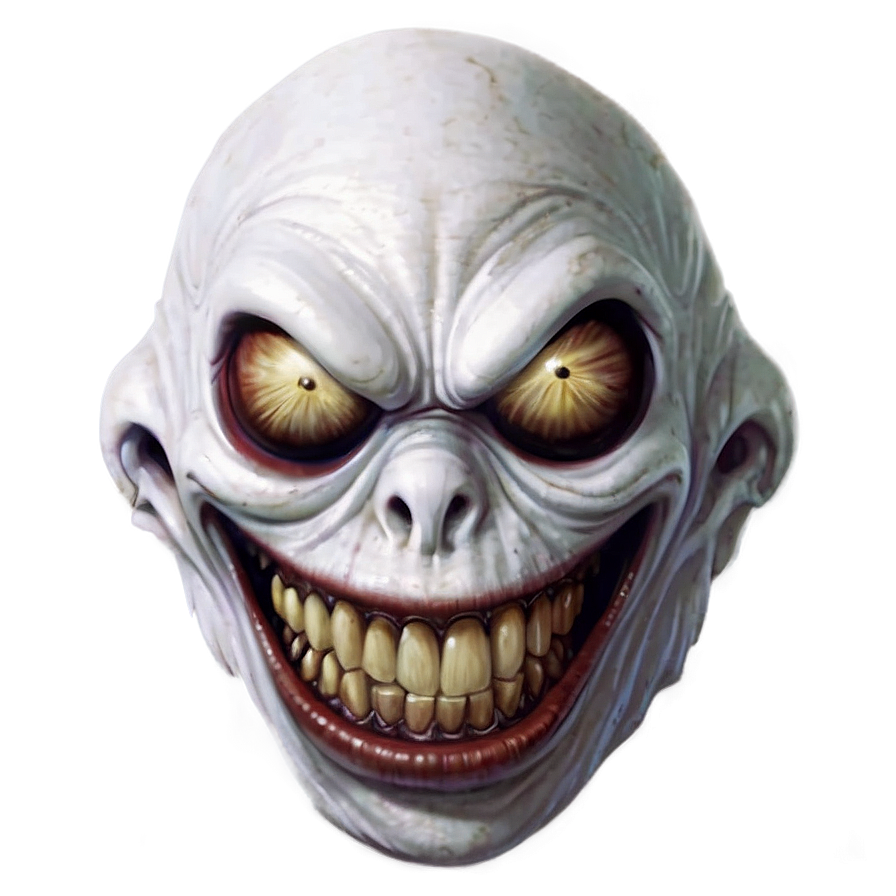 Creepy White Monster Art Png Unh