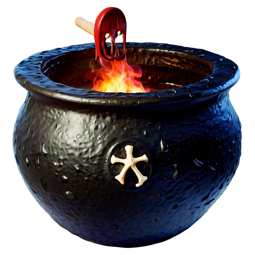 Creepy Witch Cauldron Png 06292024