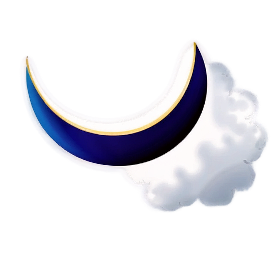 Crescent Moon And Clouds Png Yqo