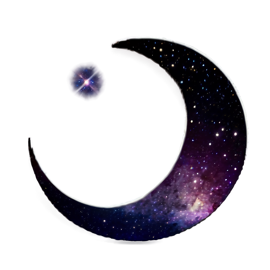 Crescent Moon Galaxy Png 06252024