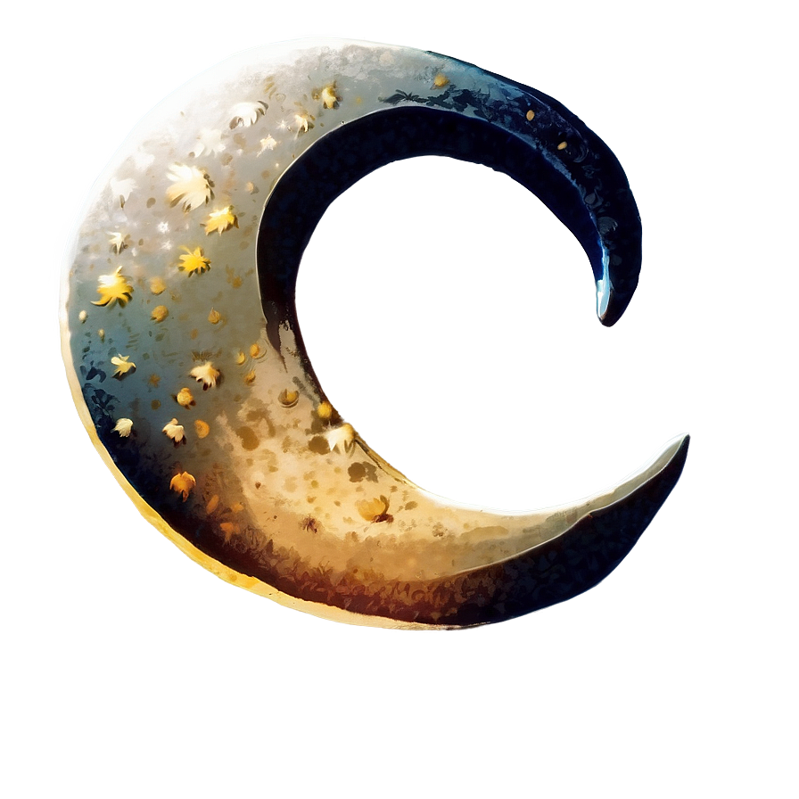 Crescent Moon Illustration Png 06252024