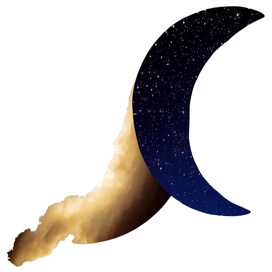 Crescent Moon Night Sky Png 7