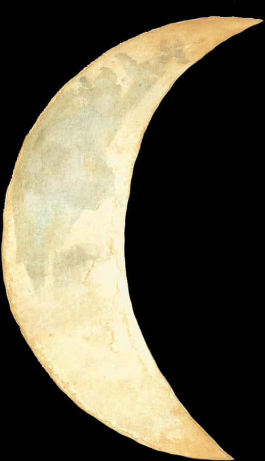 Crescent Moon Watercolor