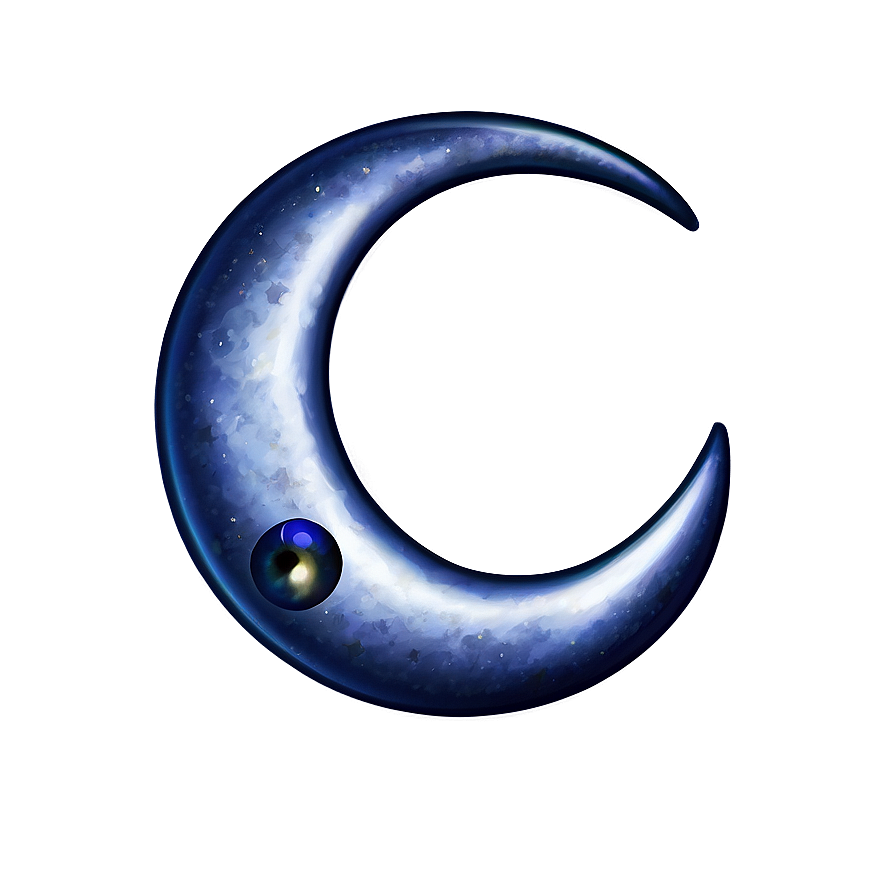 Crescent Moon With Eyes Png 61