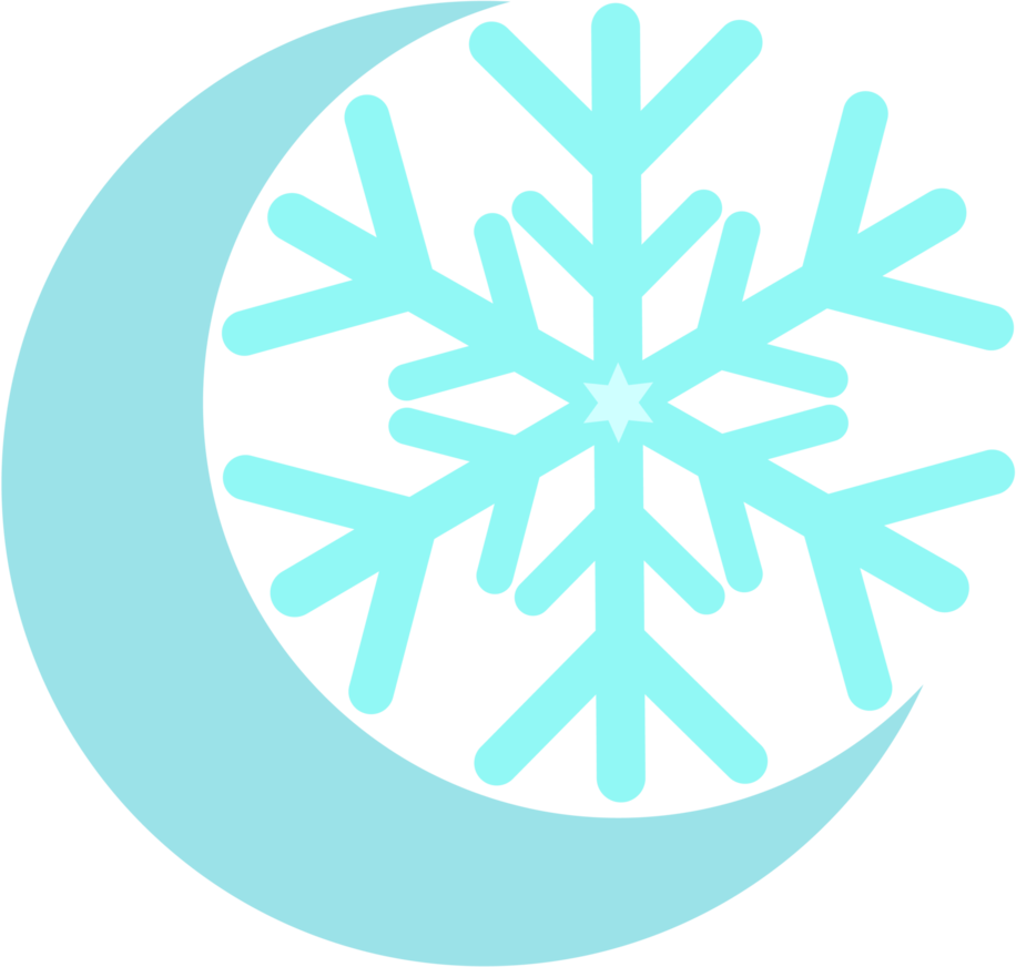 Crescent Moonand Snowflake Icon