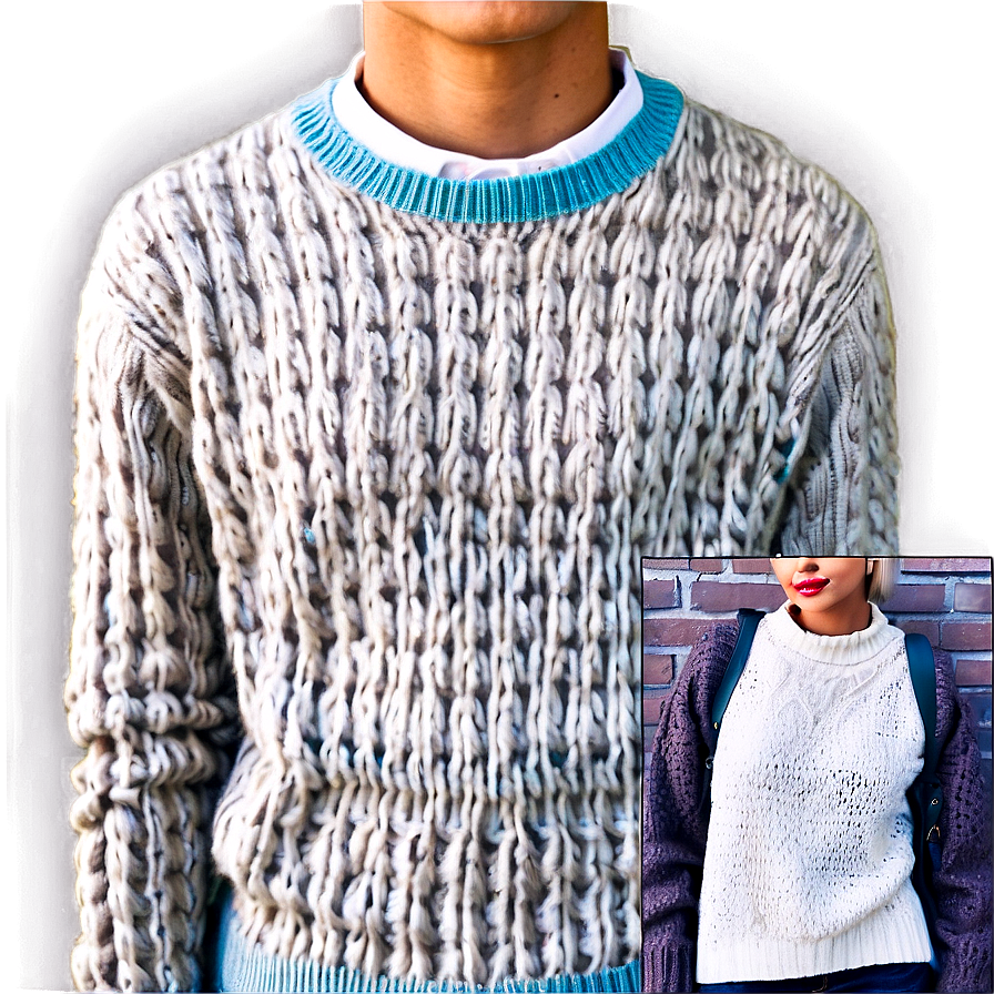 Crewneck Jumper With Turtleneck Png 70