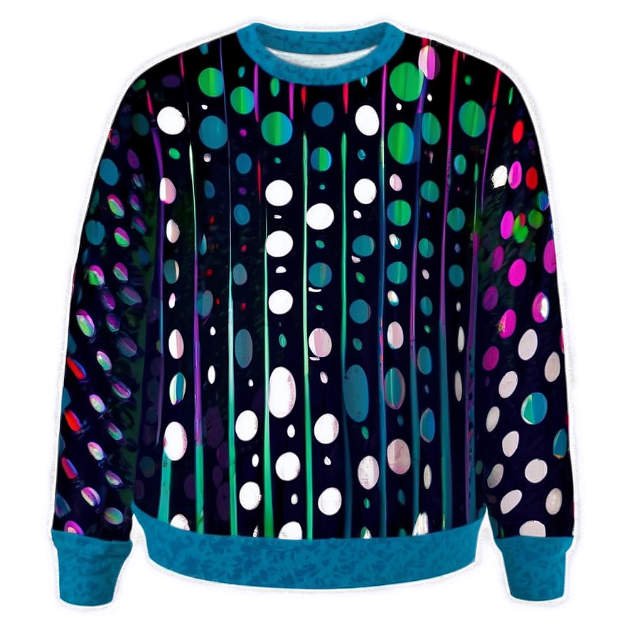 Crewneck Sweater With Polka Dots Png Jsp