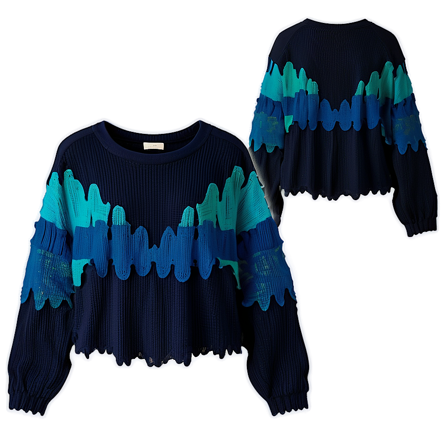 Crewneck Top With Scallop Hem Png 06272024