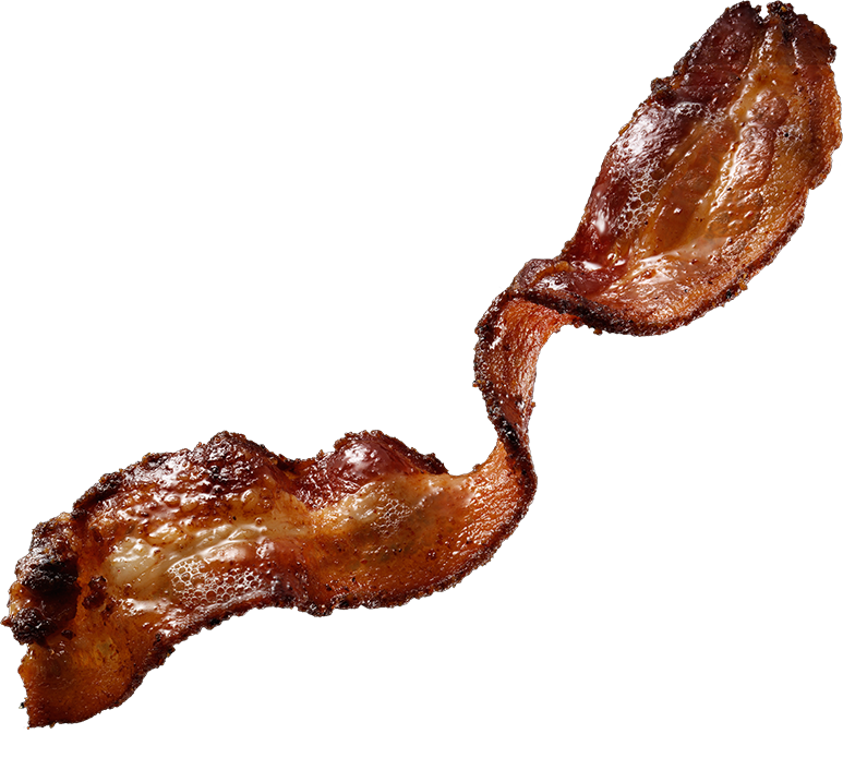 Crispy Bacon Slice Isolated