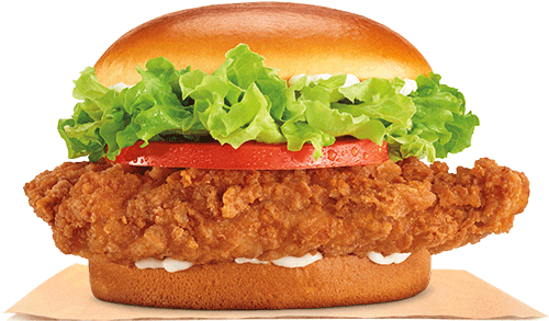 Crispy Chicken Burger Delicious Fast Food