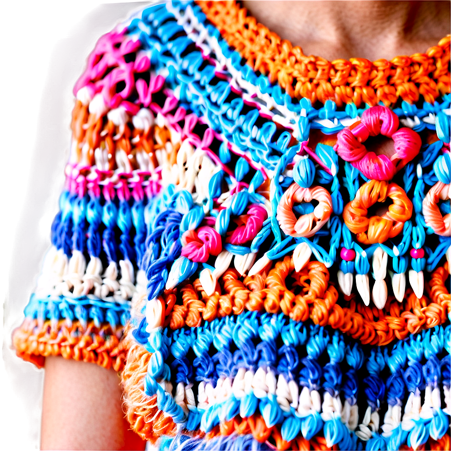 Crochet Poncho Detail Png 06272024