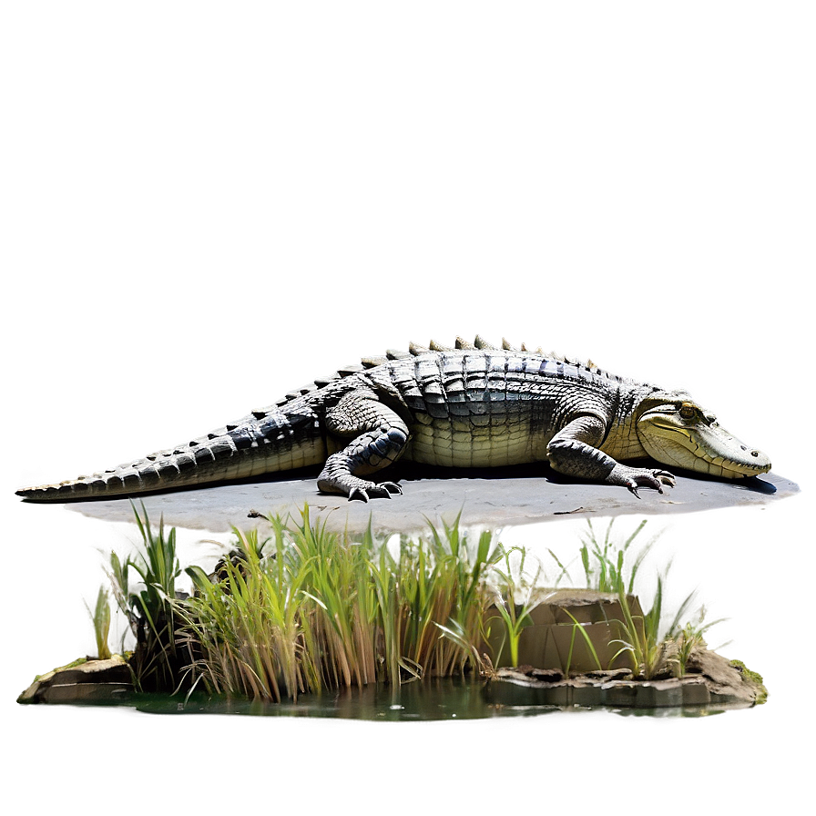 Crocodile Habitat Scene Png Bkw2