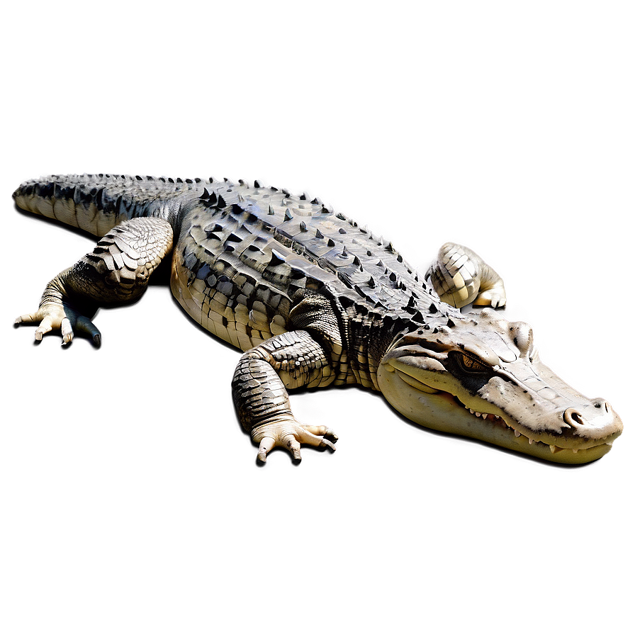 Crocodile Sunbathing Png Tof85