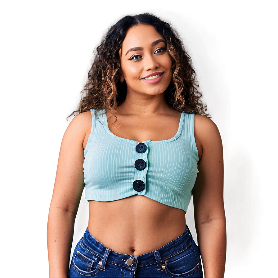 Crop Top With Buttons Png 64