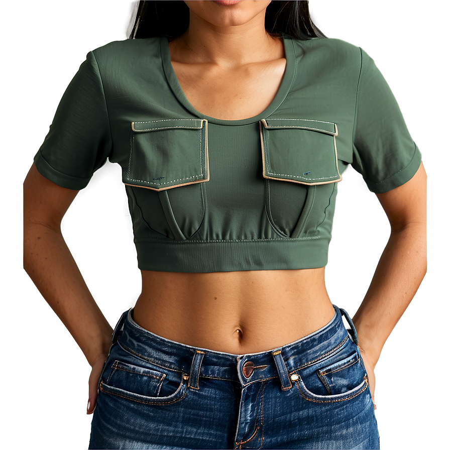 Crop Top With Pockets Png 05252024