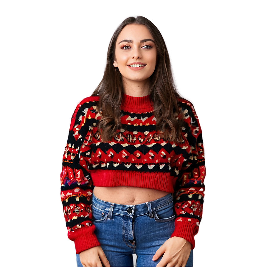 Cropped Red Sweater Png Jtj99