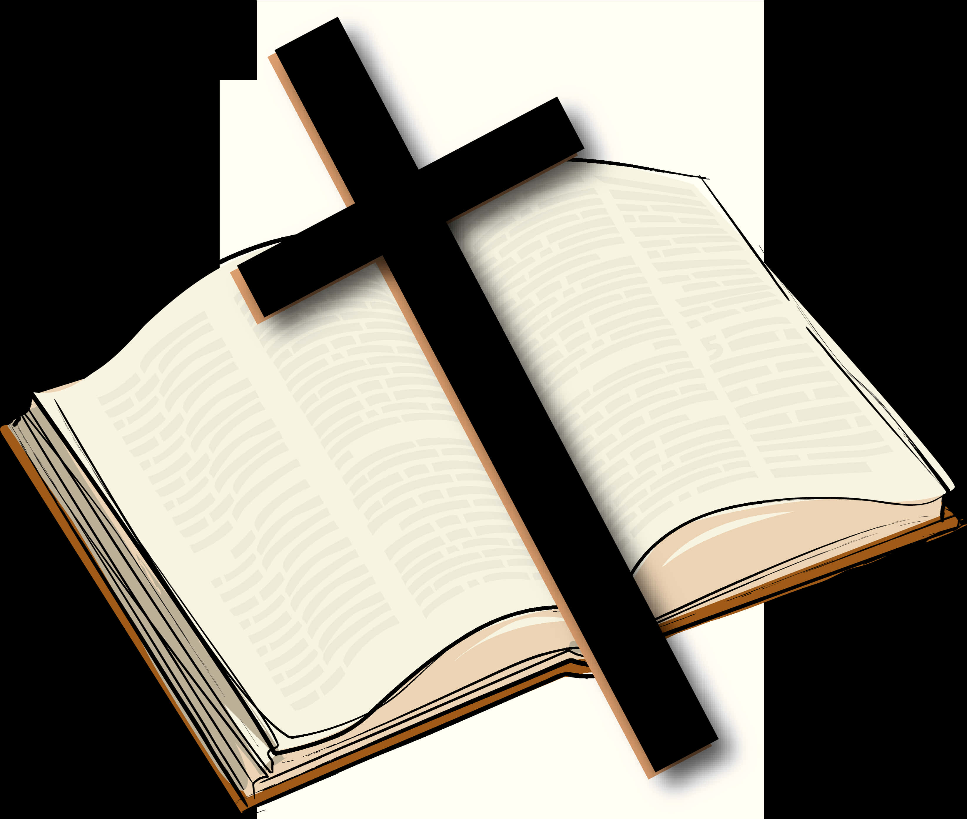 Cross_and_ Open_ Bible_ Illustration