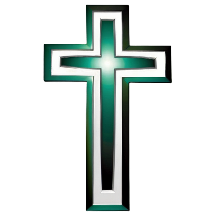 Cross Outline With Banner Png Bta1