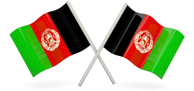 Crossed Afghanistan Flags