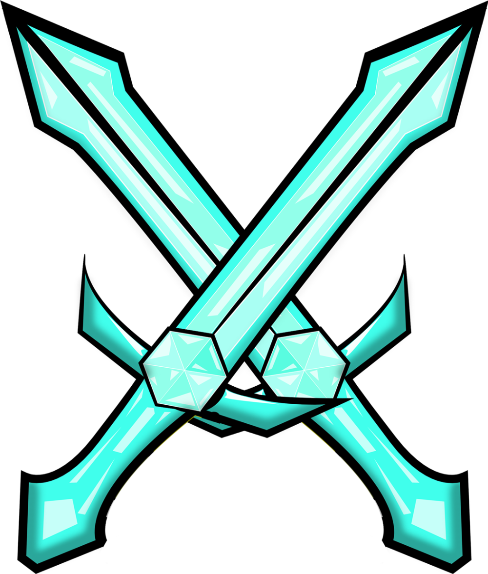 Crossed Diamond Swords Illustration