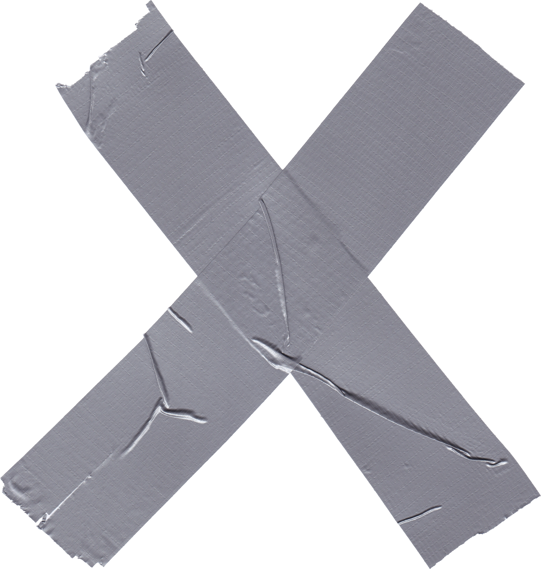 Crossed Duct Tape Pieces